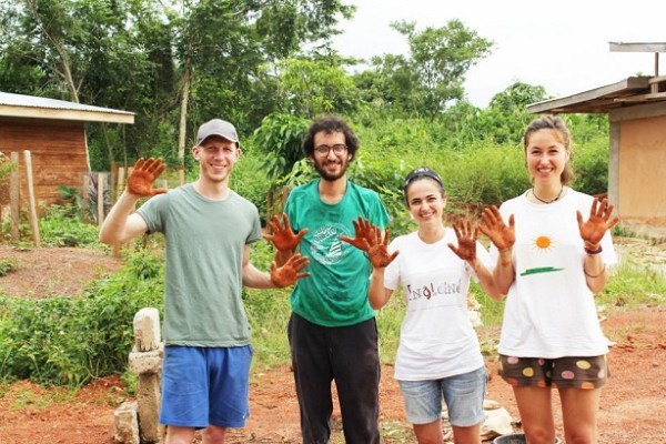 Matthew Addeo, far left, in Ghana.