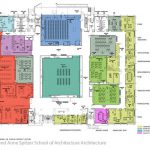 Spitzer School, first floor blueprint