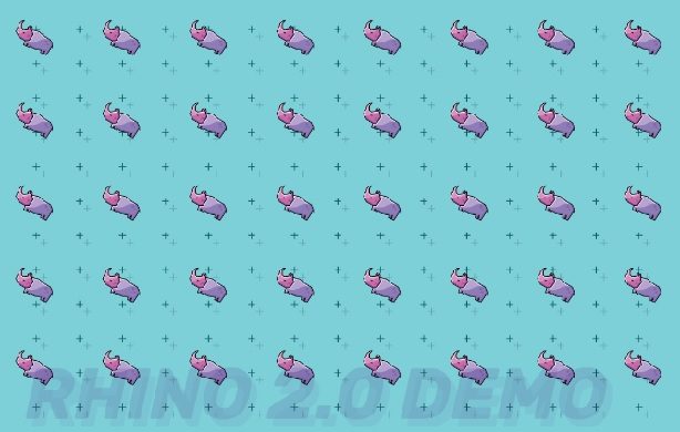 Rhino-themed graphic