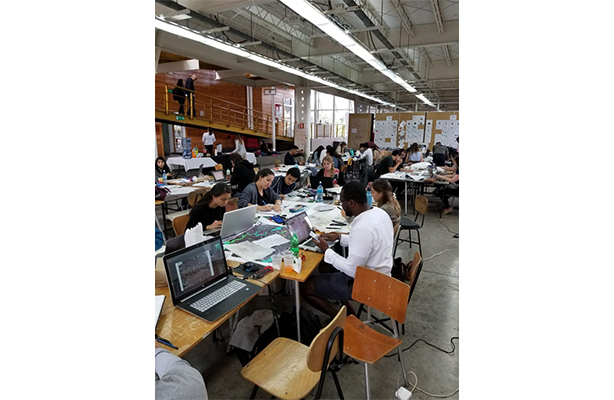 students and staff sitting