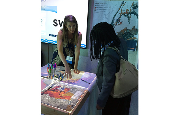 photos from student led workshop with light table