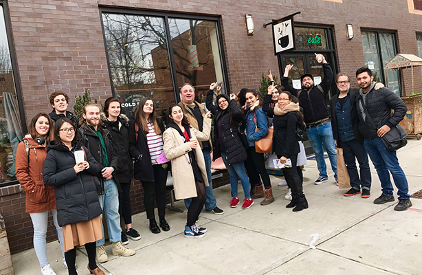 Students in the spring 2018 Artimus studio tour East Harlem with the non profit Uptown Grand Centrall
