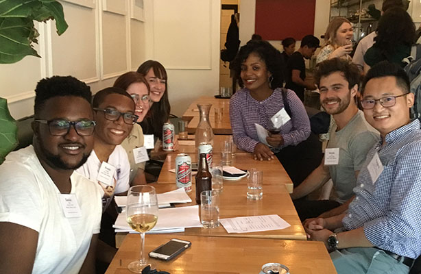 Photo of students at the graduate mixer