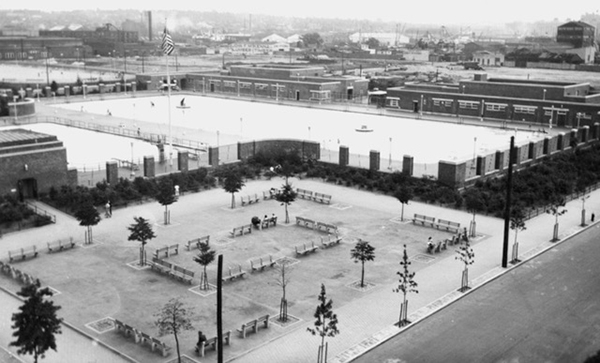 Red Hook Pool and Bathhouse, c. 1936. New York City Department of Parks and Recreation