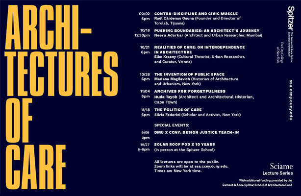 Fall 2021 Sciame Lecture Series Calendar