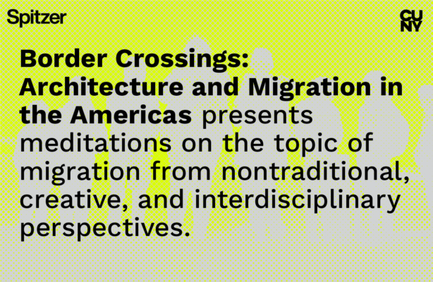 The Sciame Lecture flyer features silhouettes of five individuals in gray against a muted green background.