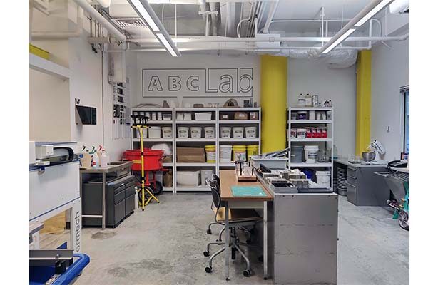 Interior view of the ABC Lab at the top-tier Spitzer School of Architecture.