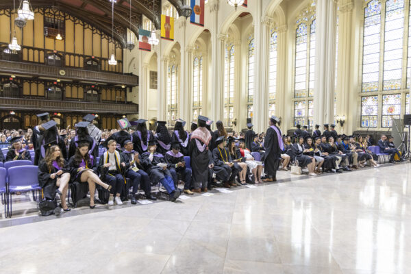 Seated audience in the Great Hall.