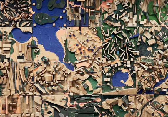 photo of primarily wood urbanagram model