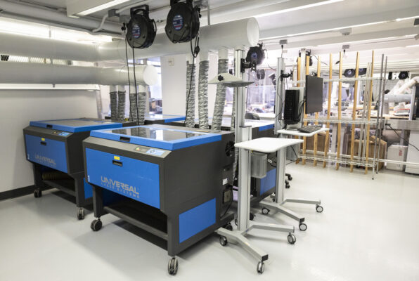Digital fabrication lab at the Spitzer School of Architecture.